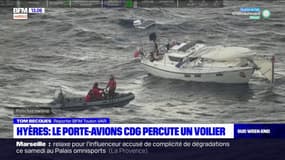 Hyères: le porte-avions Charles de Gaulle percute un voilier