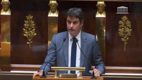 Gabriel Attal le 1er octobre 2024 à l'Assemblée nationale.