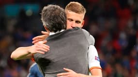 Dani Olmo et Luis Enrique avec l'Espagne, en juillet 2021