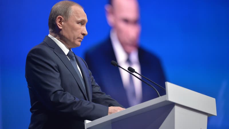 Vladimir Poutine, le 25 janvier 2016, à Stavropol, dans le sud de la Russie.