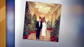 Donald et Melania Trump posent pour leur portrait officiel de Noël.