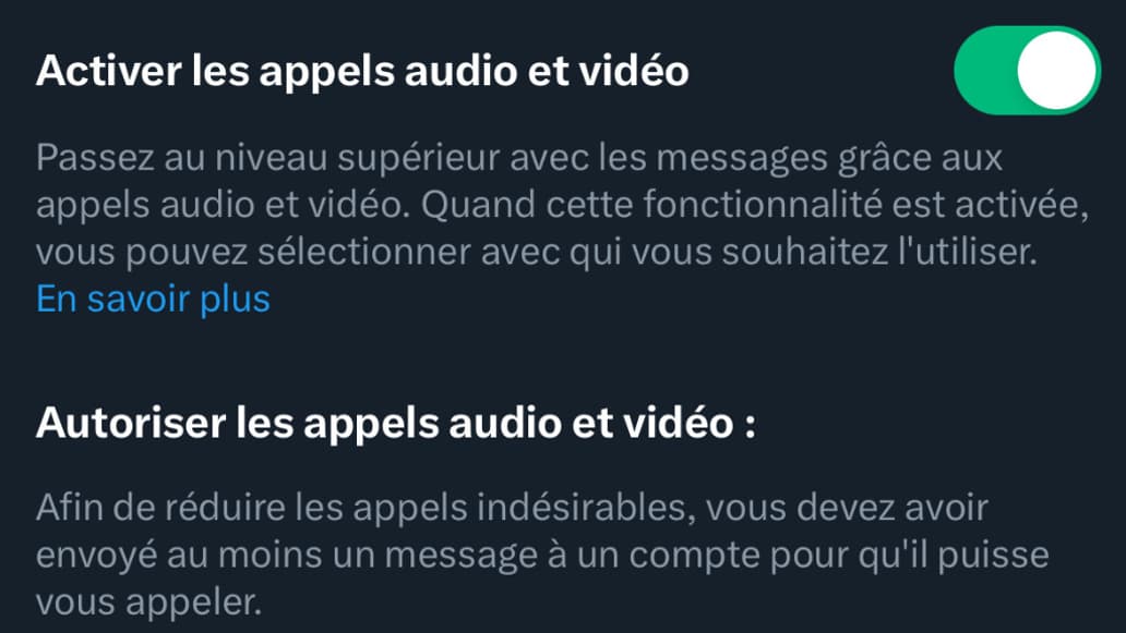 Les personnes en mesure de vous joindre via X (Twiiter) peuvent être modifiées dans les paramètres de l'application. Les personnes en mesure de vous joindre via X (Twiiter) peuvent être modifiées dans les paramètres de l'application.