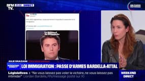 Loi immigration: Passe d'armes Bardella-Attal - 05/07