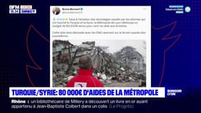Séisme en Turquie et en Syrie : la Métropole de Lyon débloque 80 000 euros pour aider les sinistrés