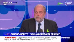 Éric Dupond-Moretti: François Hollande revient en politique "par la petite porte de service", "je trouve ça pathétique"