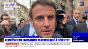 Emmanuel Macron hué à Sélestat: "il faut que tous les gens puissent s'exprimer librement"