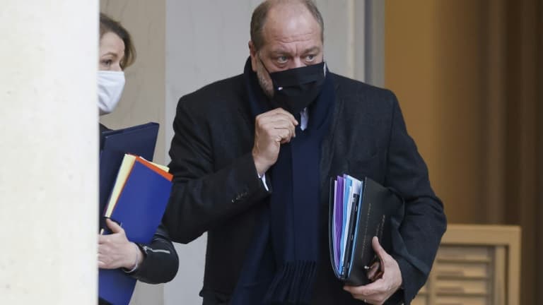 Le garde des Sceaux Eric Dupond-Moretti à l'Elysée à Paris, le 13 janvier 2021
