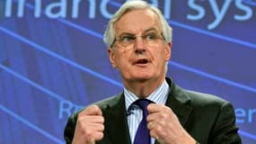 Michel Barnier, en conférence  de presse, ce mercredi 29 janvier.