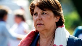 Martine Aubry lors d'un meeting du Parti socialiste à Lomme, dans le Nord, le 13 septembre 2014. - Philippe Huguen - AFP