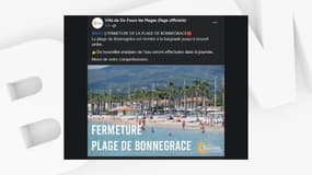 La baignade est interdite ce mercredi à la plage Bonnegrâce de Six-Fours-les-Plages.