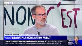 RATP: "Les chiffres de grévistes vont forcément remonter", affirme Bertrand Dumont (Solidaires) 