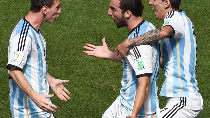 La joie de Messi, Higuain et Di Maria