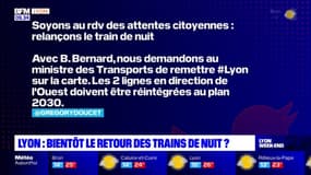 Métropole de Lyon: bientôt le retour du train de nuit?