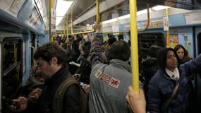 Une rame de la ligne du métro de Milan où a eu lieu l'incident.