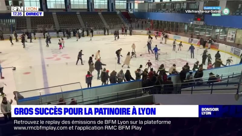 Gros succès pour la patinoire à Lyon
