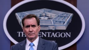 Le porte-parole du pentagone, John Kirby, durant un point de presse à Washington, le 1er février 2022 