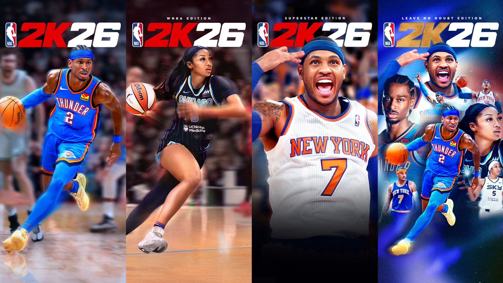 Shai Gilgeous-Alexander (Oklahoma City), Angel Reese (Chicago), Carmelo Anthony (New York): les visages du prochain jeu NBA 2K26 Shai Gilgeous-Alexander (Oklahoma City), Angel Reese (Chicago), Carmelo Anthony (New York): les visages du prochain jeu NBA 2K26