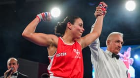 La boxeuse française Amina Zidani en 2019