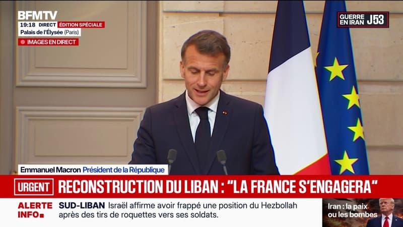 Liban: "La France se tient également prête à maintenir son engagement sur le terrain après le départ programmé de la Finul à la fin de l'année", assure Emmanuel Macron