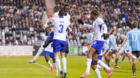 La joie de Randal Kolo Muani lors de la victoire de la France en Belgique (1-2, Ligue des Nations), le 14 octobre 2024