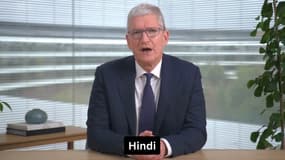 Tim Cook parlant en hindi grâce à l'IA de HeyGen