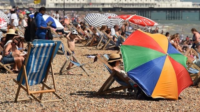 Une plage de Brighton, au sud du Royaume-Uni, le 24 juillet dernier.
