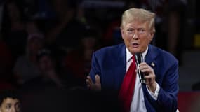 Donald Trump à Flint, dans le Michigan, le mardi 17 septembre 2024