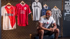 Patrice Evra avec un t-shirt du PFL avant son combat à Paris en mai 2025