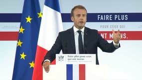 Emmanuel Macron présentait sa stratégie de lutte contre la pauvreté. 