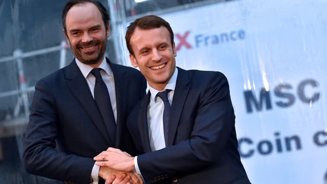 Edouard Philippe et Emmanuel Macron, en février 2016.