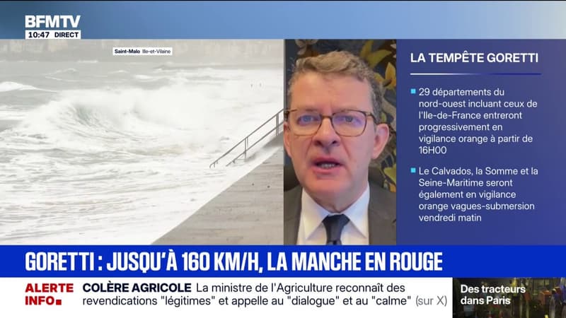 Tempête Goretti: "Plus de 800 pompiers seront mobilisés", détaille Marc Chappuis, préfet de la Manche