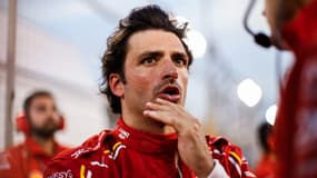 Carlos Sainz avec Ferrari, à Bahreïn le 2 mars 2024