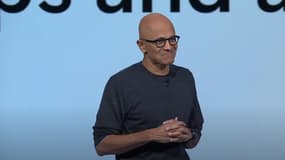 Satya Nadella, le PDG de Microsoft, lors de la conférence annuelle des développeurs.