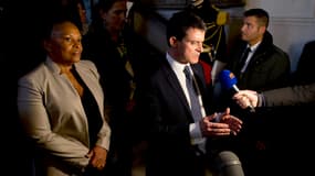 Christiane Taubira et Manuel Valls le 12 janvier 2015 à Paris.