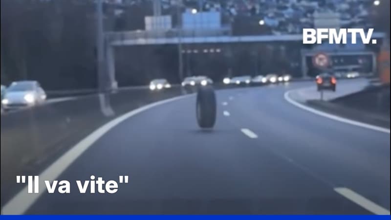 Une roue dévale le tunnel de la Grand'Mare à Rouen et percute une voiture