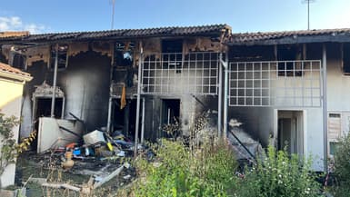 Un incendie se déclare dans une résidence de huit logements à Saint-Fons (Rhône), le 15 juillet 2025.