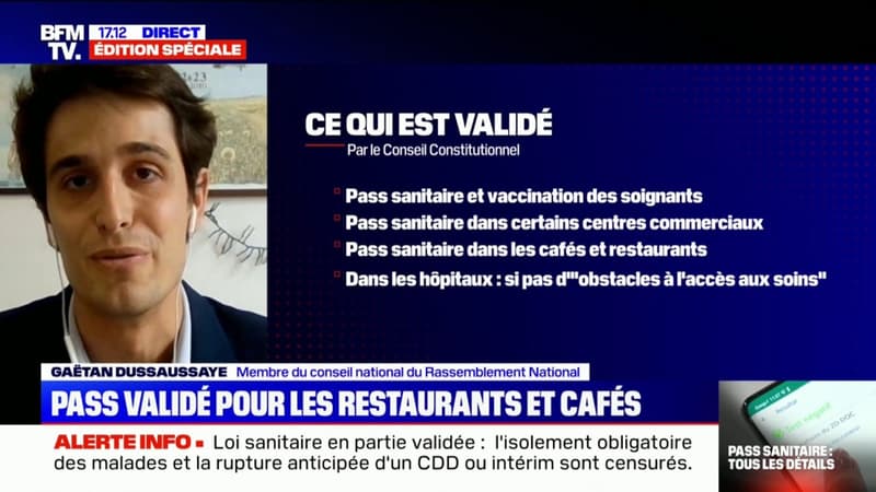 Gaëtan Dussausaye: "Le pass sanitaire est une mesure extrêmement liberticide"