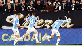 La joie des joueurs de la Lazio après la victoire contre la Spezia, le 30 avril 2022.