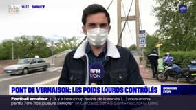 Pont de Vernaison : les poids lourds contrôlés