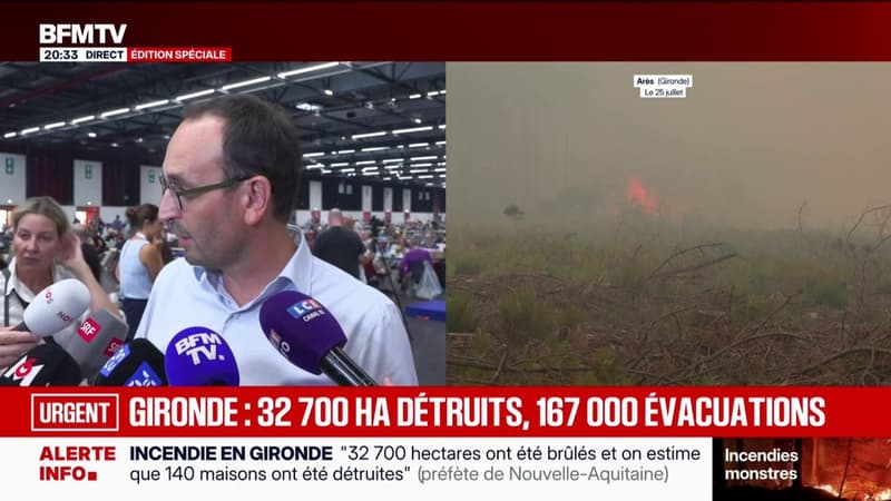 "L'incendie est toujours aux portes de la métropole", déclare le maire de Bordeaux Thomas Cazenave