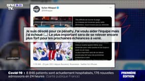 "J'ai échoué": Kylian Mbappé se dit "désolé" sur Twitter après son tir au but raté contre la Suisse