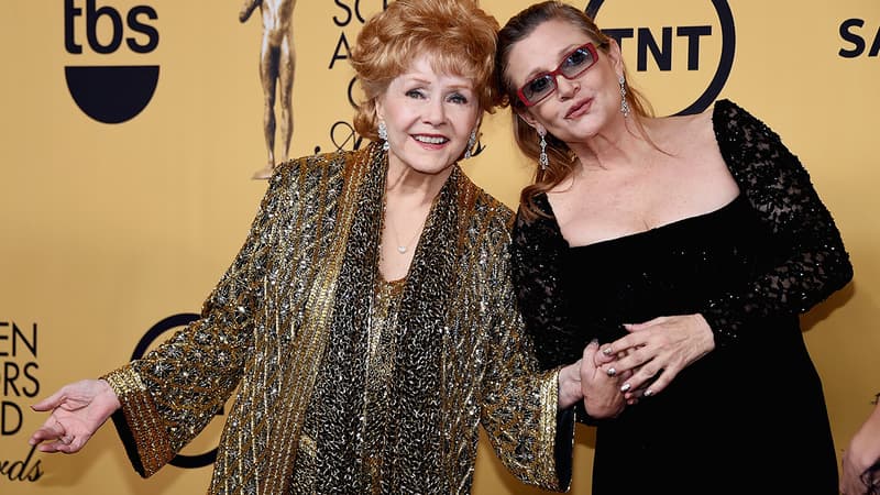 Debbie Reynolds et Carrie Fisher le 25 janvier 2015