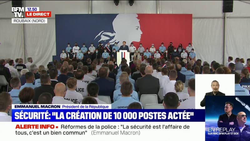 Emmanuel Macron: "Sur le front de la lutte antiterrorisme, 36 attentats ont été déjoués depuis 2017"