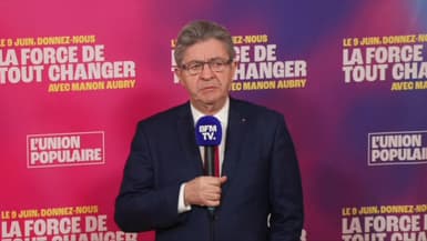 Le leader de la France insoumise Jean-Luc Mélenchon sur BFMTV le vendredi 19 avril 