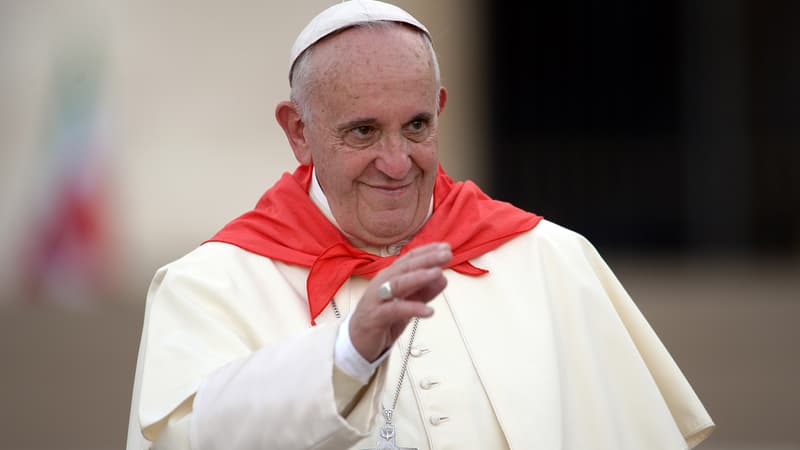 Le Pape François salue la foule lors d'une prise de parole publique au Vatican, le 4 août 2015.