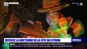 Menton: les images du dernier corso nocturne de la fête du citron 