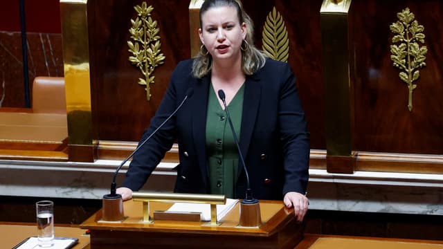 Mathilde Panot le 19 décembre 2023 à l'Assemblée nationale