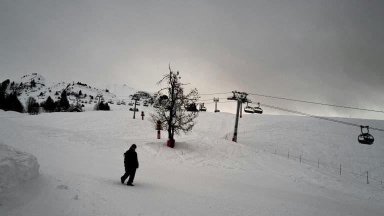 A la station de ski du Grand Bornand en Haute-Savoie, le 21 janvier 2021