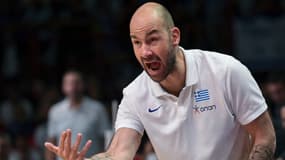 Vassilis Spanoulis avec la Grèce lors du tournoi de qualification olympiques, avant les JO de Paris - le 06/07/2024