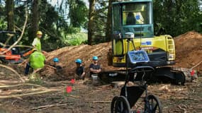 Recherches en cours le 16 août 2023 à Meymac, en Corrèze, pour retrouver les restes de 46 soldats allemands, exécutés par des résistants en juin 1944